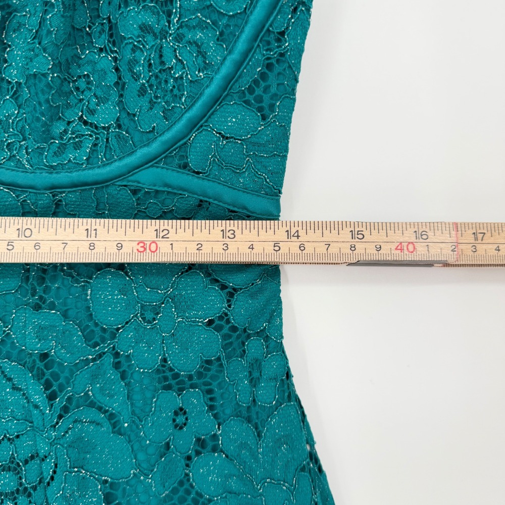 NWT For Love & Lemons Creamsicle Lace Slip Dress Teal Underwire Cutout L - Picture 12 of 13